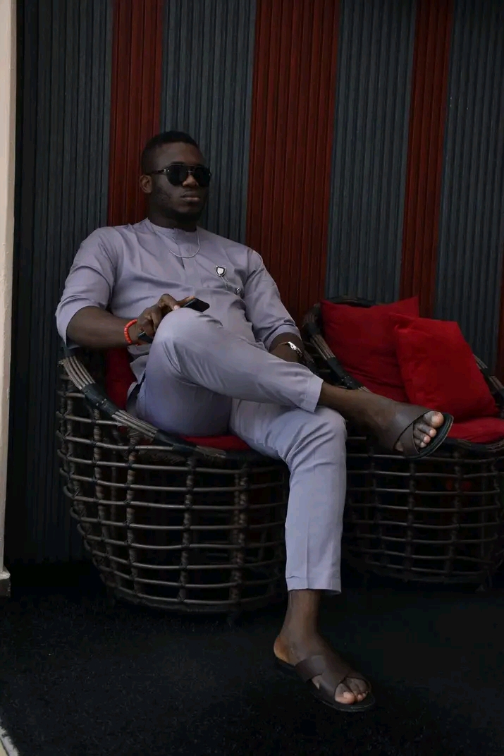 Victor Pedro relaxing in a chair